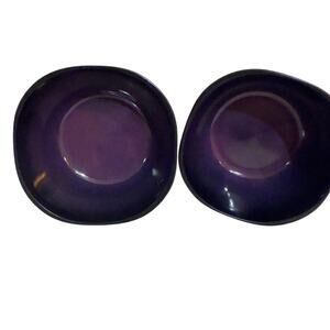 gibson everyday china Bowls Set Of Two Purple And Black
